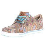 Twisted X Boots Womens Exclusive Aztec Casual, Green, 8.5
