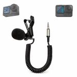 Professional Lavalier Microphone, 15 Inch Noise Canceling Condenser Mic with Metal Body, Compatible with GoPro Hero 7-12 MediaMod, Action Cameras