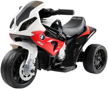 Rigo Kids Ride on Car, Motorbike Motorcycle BMW Licensed Battery Horn Headlight Built-in Music 20kg Capacity Electric Cars for Children Rides Kid Toy Red