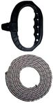 5mm Diameter Recoil Starter Rope (7 Feet) and Big Snow Blower Starter Handle 2 Piece Bundle