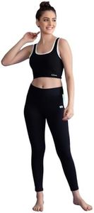 Clovia Women's Activewear Ankle Length Tights (AB0043H13_Black_M)