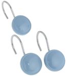 Carnation Home Fashions Color Rounds Ceramic Resin Shower Curtain Hook, Slate Blue