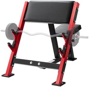 VEVOR Preacher Curl Bench, Strength Training Benches, Max Load 660 LBS Home Gym Fitness Equipment, Seated Arm Isolated Barbell Dumbbell Bicep Station, Adjustable Weight Bench with Bar Holders