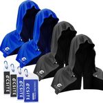 CSITE 4 Pack Cooling Hoodie Towels for Neck and Face, UPF 50 Sun Protection & Instant Cooling, Ice Towels for Hot Weather, Soft Breathable Towel for Sport, Work Out, Gym, Camping & More Activities