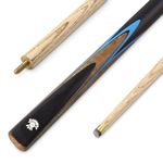 Jonny 8 Ball VANQUISH 42 Inch 2 Piece Centre Jointed Junior Kids Snooker Pool Cue 10mm Tip (Blue)