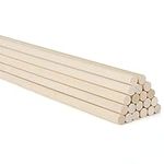 Belle Vous Natural Round Wood Dowel Rods (20 Pack) - 91.2cm / 35.91 Inches - Extra Long Unfinished 9.5mm Wooden Craft Sticks - Dowels for Woodcraft, Art Projects, Decorations & DIY Crafts