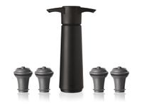 Vacu Vin Original Wine Saver Pump – with 4 Vacuum Wine Stoppers – Wine Bottle Stopper and Wine Preserver for Red or White Wine – Black