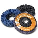 115mm 4.5 Inch Strip Discs Stripping Discs Rust Remover Wheel Remove Paint and Oxidation Poly Strip Wheel Disc Abrasive Angle Grinding Wheel - 3 Pack(Purple/Blue/Black)