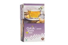 Gaia Ginger Green Tea | Relieves sore throat | Weight loss | High antioxidant activity| Improves Immunity | Boost metabolic rate | Lower blood sugar levels | Anti-aging properties(25 Tea Bags)