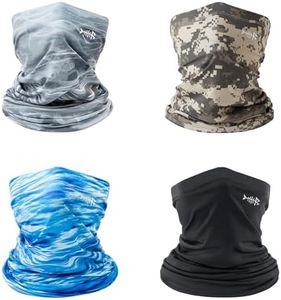 BASSDASH 4 Pack UPF 50+ UV Protection Neck Gaiter Sun Protector for Fishing Hunting Kayaking Hiking Cycling Outdoor