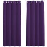 PONY DANCE Short Blackout Curtains - Noise Reducing Curtains Home Decoration Winter Protection for Bedroom/Living Room Decor, W 52 in x L 63 in, 2 Pcs, Royal Purple