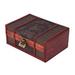 Treasure Box, Wooden Treasure Chest Box, Grape Tarot Card Box for Jewelry Tarot Cards Gifts and Home Decoration Wooden Box for Jewelry Storage,Cards Collection,Gifts and Home Decoration