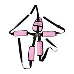 Universal 5 Point Harness Baby Seat Belt, Adjustable Harness Baby Safety Strap, Safety Child Seat Belt with 5 Pad for High Chair/Pushchair/Stroller for Kids Safe Protection-Pink