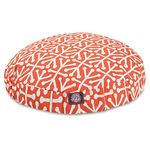 Orange Aruba Large Round Indoor Outdoor Pet Dog Bed with Removable Washable Cover by Majestic Pet Products