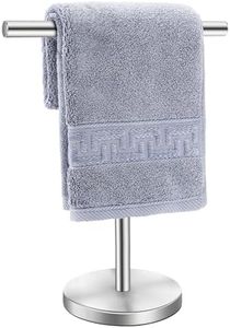 Zitalupy T-Shape Bath Hand Towel Holder Standing, Stainless Steel Free Standing Hand Towel Rack with Heavy Base, for Bathroom Kitchen & Countertop