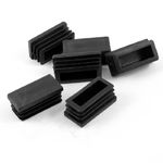 sourcing map Plastic Rectangle Blanking End Caps Tube Inserts 20mm x 40mm 6 Pcs