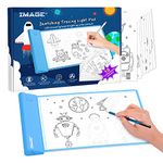 IMAGE Light Up Tracing Pad Blue Drawing Tablet Coloring Board for Kids Children Gift for Boys Girls (Includes 10 Traceable Sheets)