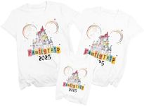 MYHALF Magical Family Matching Outfits: Cute Vacation Shirts for Mom and Mini Summer 2025 Family Trip Clothes Tops White