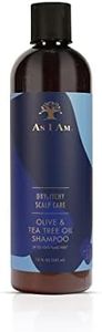 As I Am Dry & Itchy Scalp Care Shampoo - 12 ounce - Fights Dandruff and Seborrheic Dermatitis - Enriched with Zinc Pyrithione, Olive Oil, and Tea Tree Oil