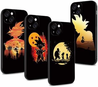 PBNDJVG [4 Confezioni] Anime Custodia per Apple iPhone 15 PLUS 6.7 Pollice, Con Manga Cartone Motivo Protezione Cover Della Lente Case Modello TPU Silicone Antiurto, 01