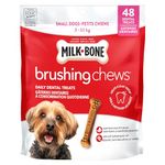 Milk-Bone Brushing Chews Dental Dog Treats, Chicken Flavour Dental Chew, Helps Clean Teeth and Reduce Bad Breath, For Small Dogs, 48 Treats (Pack of 1)