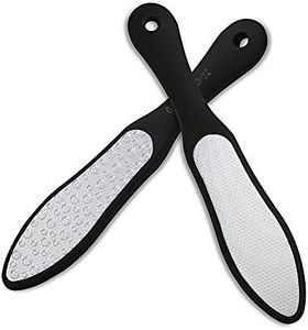 BEZOX Lima de Callos Embellecedora de Piel Muerta dura y Cuarteada - Exfoliante de Pies Doble Superficie Abrasiva - Eliminador de Callos - Acero Inox