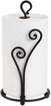 Decorative Heart Shaped Paper Towel Stand Up Holder | Black Stylish Authentic Wrought Iron | Fancy Rod Metal Countertop | Unique & Comfy | Handmade Crafted by RTZEN-Décor
