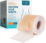 Silicone Scar Sheets(1.6"x125"-3.2M),Medical Grade Silicone Scar Tape,Silicone Strips for Scar Healing,Painless Scar Removal Tape for All Surgical Incisions,C-Section,Burn,Keloid,Acne