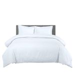 300 Thread Count Stripes Duvet Cover Set 100% Egyptian Cotton with matching pillow). King/California King white