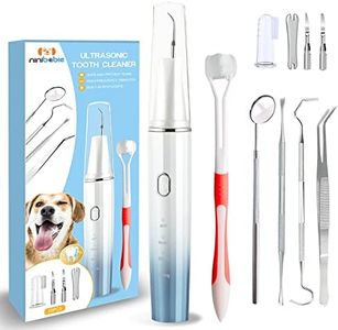 Ninibabie Dog Tooth Brushing Kit,Plaque and Tartar Remover for Teeth,Pet Ultrasonic Teeth Cleaning Kit, 100%-Proven Safe with Led 4-Adjustable Modes,Dog Toothbrush,Dental Care for Dog and Cat