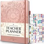 Legend Teacher Planner – Undated Lesson Plan Book for Teachers with Weekly & Monthly Calendars - Classroom Organization & School Year Planner – 21.5 x 28cm Hardcover (Rose Gold Debossed)