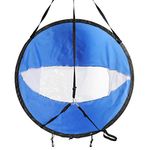 Kayak Sail Wind Sail 108cm Blue & White Canoe Sail Transparent Window UV, Easy Setup & Control