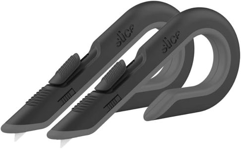 Slice Box Cutter, Heavy Duty Utility Knife, Safe Ceramic Blade Lasting 11x Longer than Metal, Stone, 2 Pack