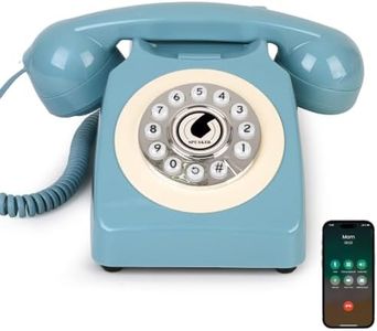 Sangyn Bluetooth Landline Phone with Handset and Speakerphone, Retro Bluetooth Home Phone, Classic Bluetooth Desk Phone, Cordless Bluetooth Telephone with USB Rechargeable