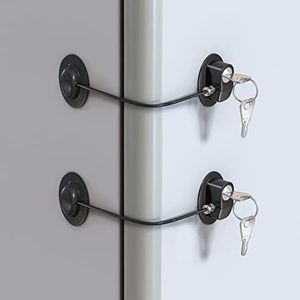 HavenHause Pack of 2 Refrigerator Fridge Lock - Child Safety Lock for Freezer, Cabinet, Drawers, Door - Black by