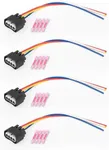 ENA Set of 4 Ignition Coil Connector Wiring Harness Compatible with Toyota Scion Pontiac Camry Corolla Highlander RAV4 tC xB Vibe Replacement for 90919-02234