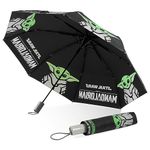 Disney The Mandalorian Folding Umbrella for Adults and Teenagers Folding Telescopic Umbrella Lightweight Travel Work