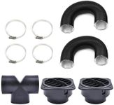 Aim Tools 75mm Diesel Heater Exhaust Pipe Air Vent Ducting T Branch Warm Air Outlet Vent Connector Hose Clips Kit, Car Parking Heater Accessories 810109