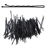 200 HAIRGRIPS TRIPLE WAVE BLACK hair grips clips SALON SLIDES BOBBY PINS