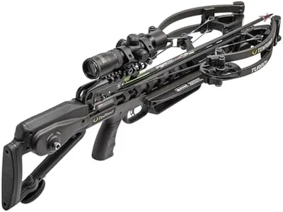 TenPoint Turbo S1 Crossbow, Moss Green - 390 FPS - Equipped with RangeMaster Pro Variable Speed Scope + ACUslide Cocking & De-Cocking System - ​​​​Lowest-Priced ACUslide Safe De-Cocking Crossbow