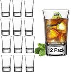 BINZO Shot Glasses Set, 30 ml, Set of 12, Whisky Shot Glass, Tequila Cups Small Glass Shot Cups, Pack of 12