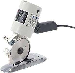 KATSU Electric Fabric Cutter 200W with 100mm Blade and 25mm Max Trimming Thickness, Cloth Textile Leather Rubber Cutting Machine 103915