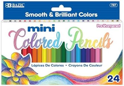 BAZIC Products Colored Pencils 24 Color, Mini Coloring Pencil Set Soft Core, for Art Drawing Sketching (24/Pack), 144-Packs