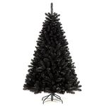 Longacres 2.1m (7ft) Arctic Spruce Black Artificial Christmas Tree