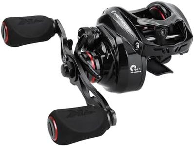 KastKing Spartacus II Baitcasting Fishing Reel, 6oz Ultralight, Super Smooth with 17.6 LB Carbon Fiber Drag, 7.2:1 Gear Ratio, 39mm Palm Perfect Lower Profile Design,Black Rhino,Right Handed
