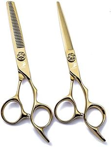 6.0" Professional Japan 440C Hair Cutting Shears - Salon Hair Blending/Thinning/Texturizing Scissor for Barber or Home Use