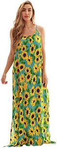 Riviera Sun Spaghetti Strap Maxi Dress, Turquoise Floral Dress, 1X