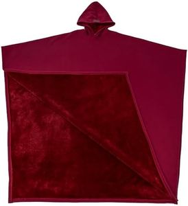 Eden Hoodie - Our Oversized Weighted Cloak Hoodie comforts you anywhere - With Soft Faux Fur to feel like a Wearable Blanket (Wine, 5'11 or Taller)
