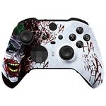 eXtremeRate Clown Hahaha Replacement Faceplate Cover for Xbox One Elite Controller Series 2 (Model 1797), Soft Touch Front Housing Shell Case & Accent Rings for Xbox Elite Series 2 Core Controller