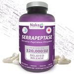 Naka Platinum SERRAPEPTASE 120,000 Units (SPU) - 330 Veggie Caps SUPER BONUS SIZE (300+30 FREE) - High Potency - Enteric Coated - Vegetarian - non GMO